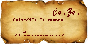 Csizmás Zsuzsanna névjegykártya