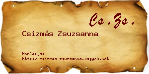 Csizmás Zsuzsanna névjegykártya